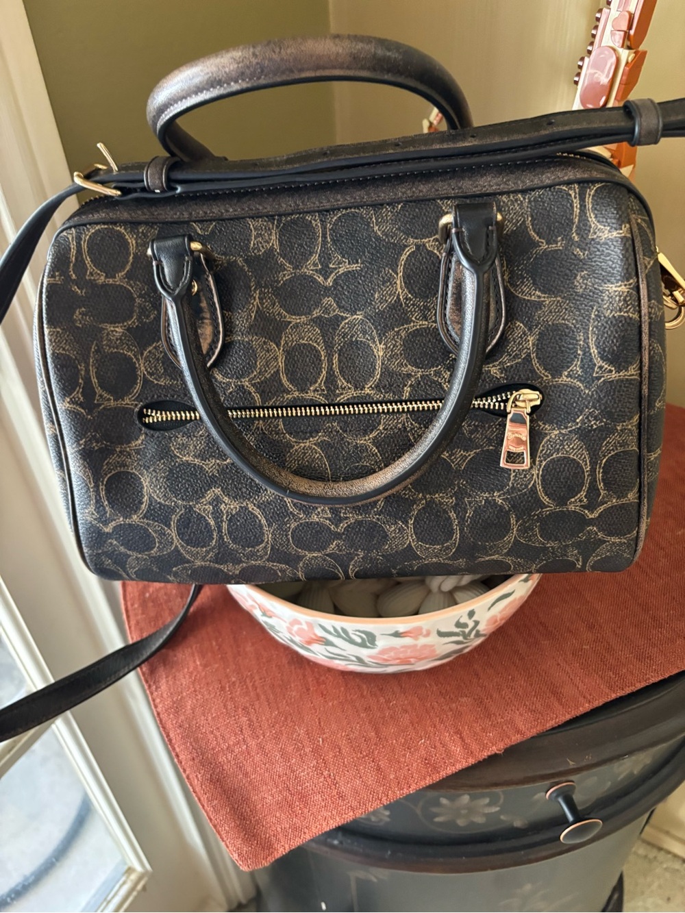 COACH Rowan Satchel Bag in Loved Signature Canvas W/charms - Picture 7 of 13